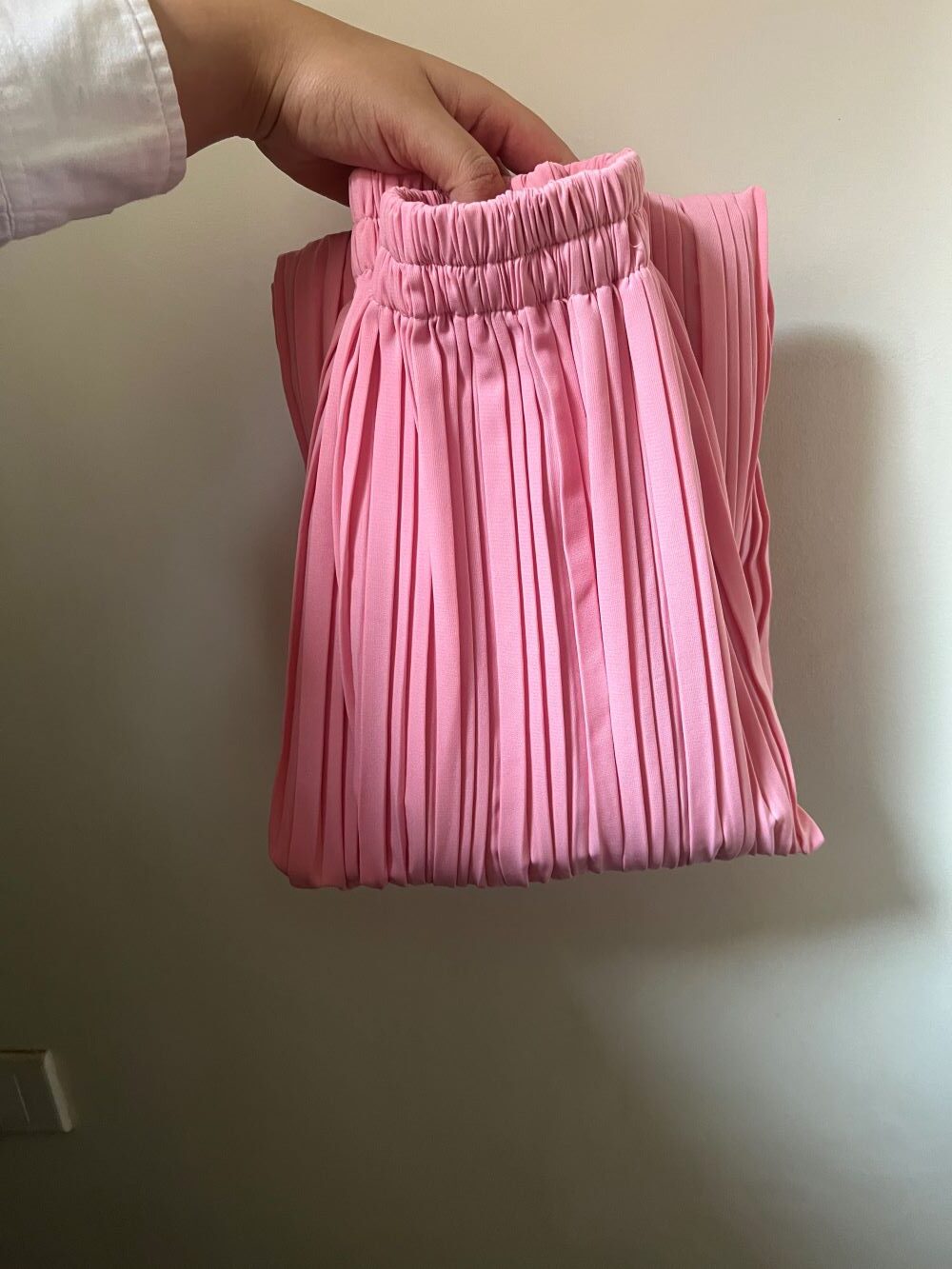 Pleated skirt made from imported crepe fabric (Pink) - Image 7
