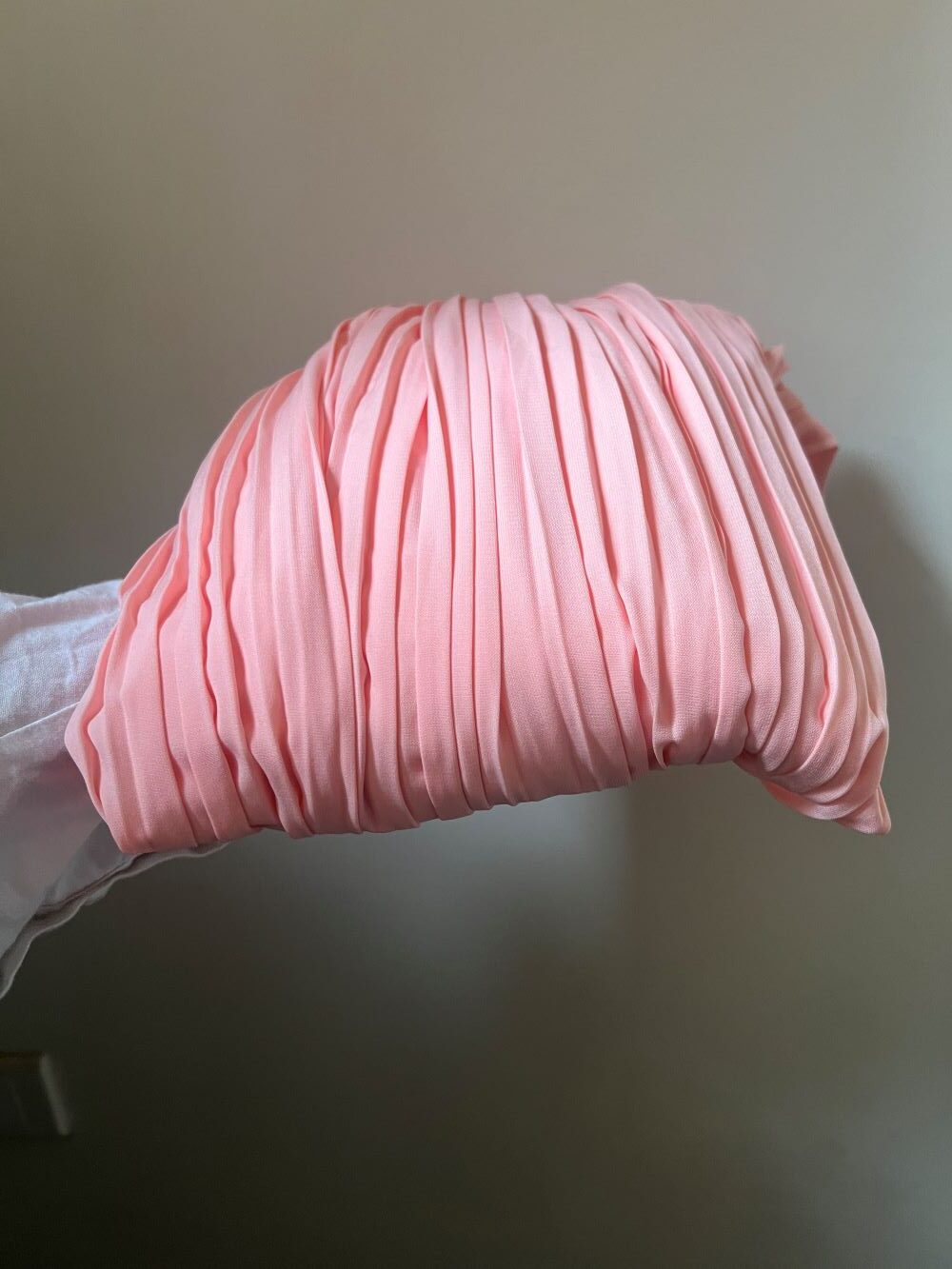 Pleated skirt made from imported crepe fabric (Peach) - Image 7