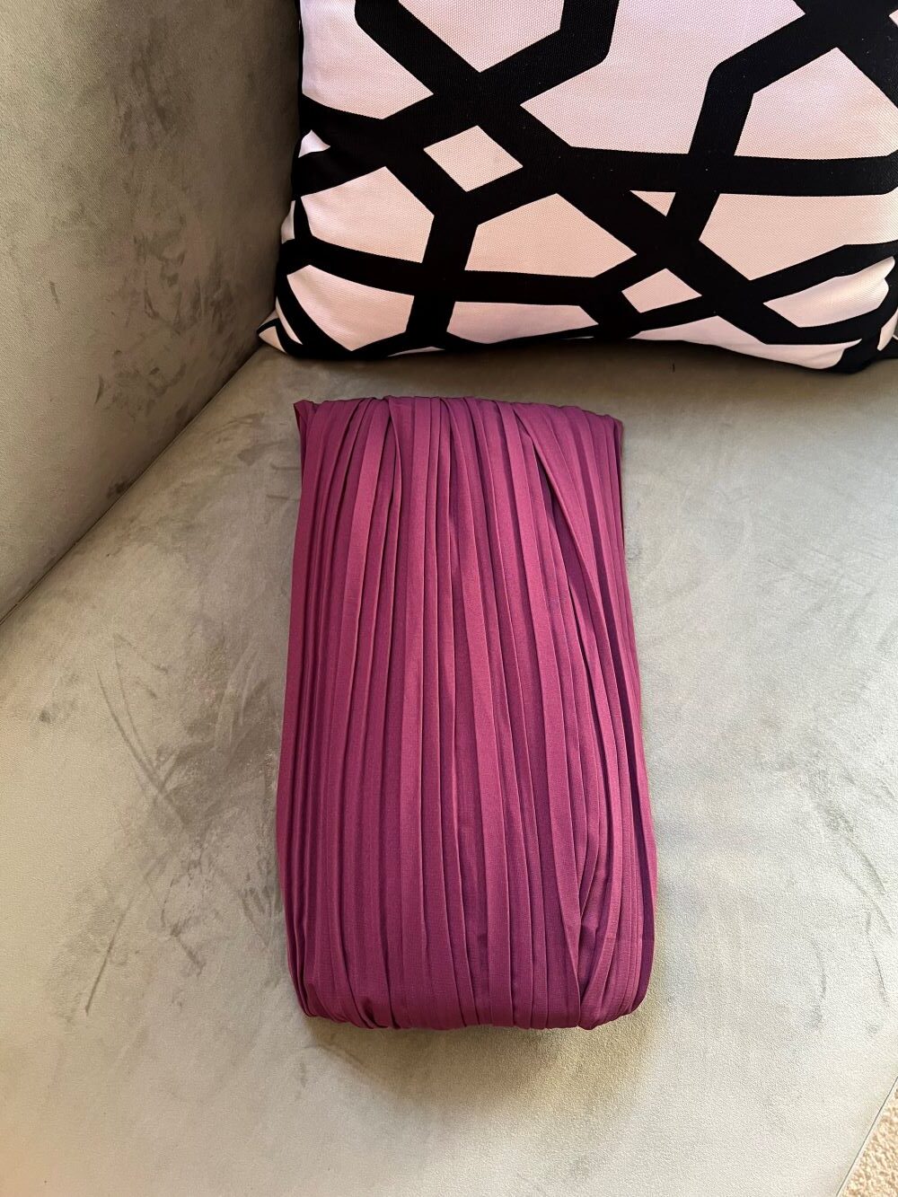 Pleated skirt made from imported crepe fabric (Smoky Mauve) - Image 2