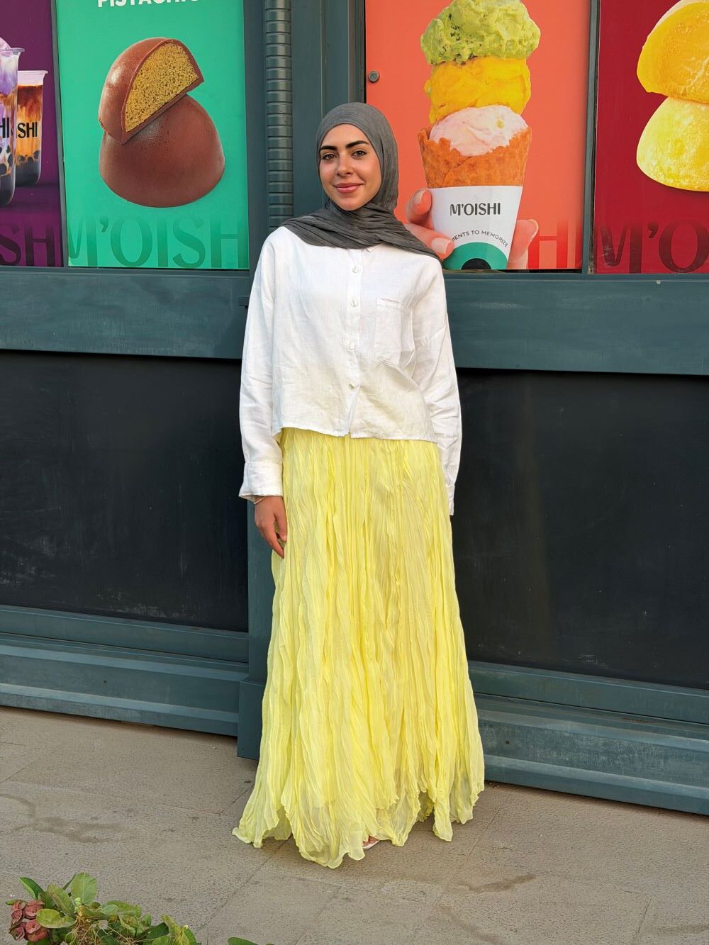 Crushed Chiffon Skirt (Better yellow) - Image 3