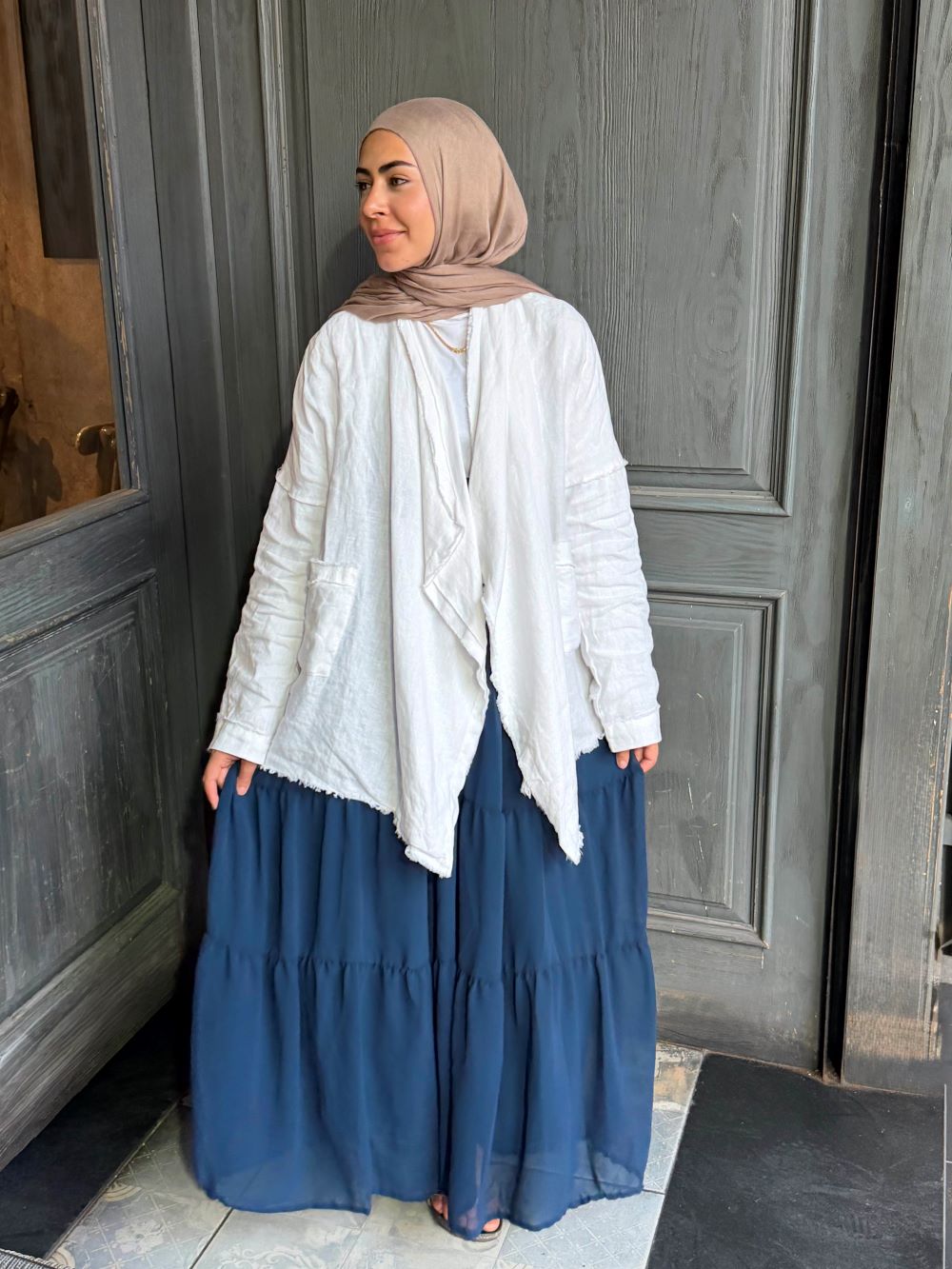 Ruffles Chiffon Skirt (Petrol)