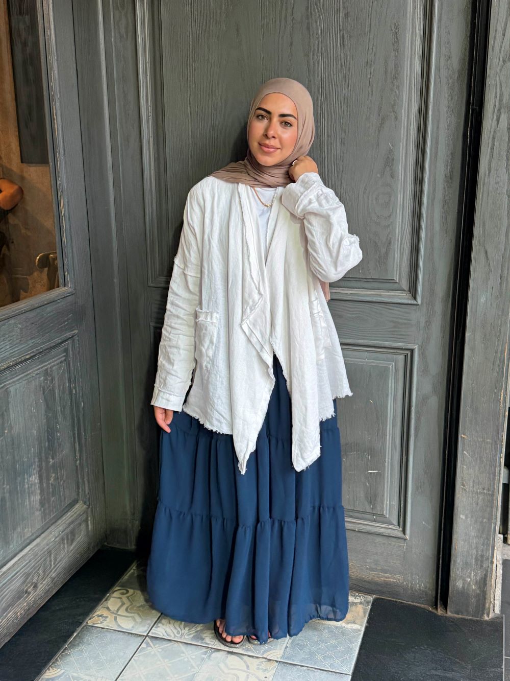 Ruffles Chiffon Skirt (Petrol) - Image 5