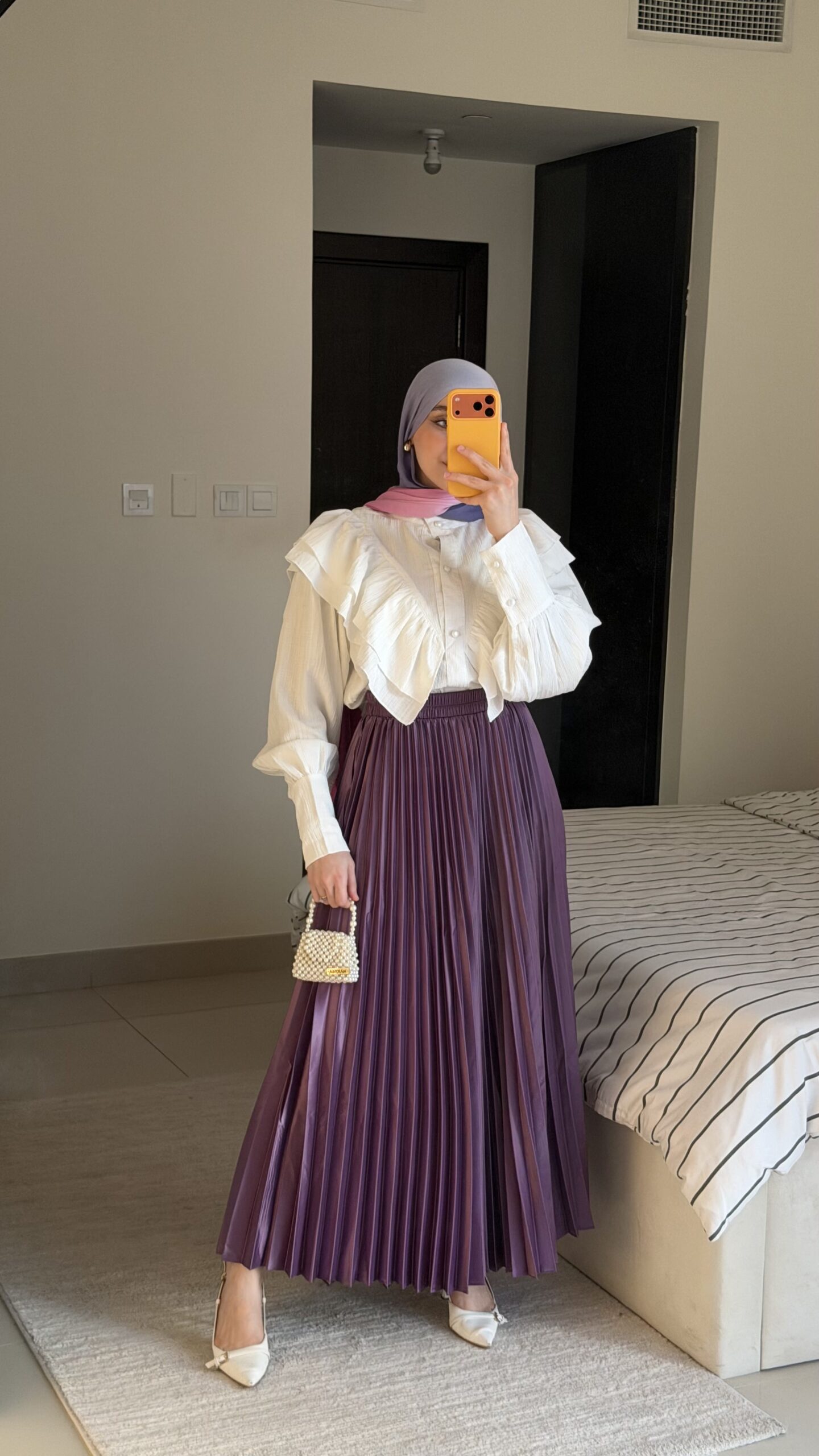 Satan klosh pleated skirt (Smoked Purple) - Image 3